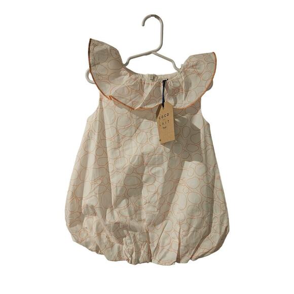 Coco Au Lait White Orange Bertha Collar Balloon Skirt Size 2T NWT - Picture 1 of 6